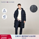 TOMMY HILFIGER【防風(fēng)防潑水】秋冬男長(zhǎng)款撼冬90絨保暖連帽羽絨服外套37368 藏青色DW5 2XL （推薦：180-200斤）