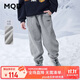 馬騎頓（MQD）男大童潮酷休閑運動(dòng)加絨學(xué)院風(fēng)衛褲針織褲
