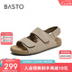 百思圖25夏商場(chǎng)同款休閑勃肯平跟女涼鞋B6465BL5 灰色 37