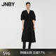 JNBY/江南布衣春夏連衣裙女棉質(zhì)氣質(zhì)優(yōu)雅V領(lǐng)短袖浪漫OL風(fēng)5O5G15700 001/本黑 M
