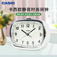 卡西歐（CASIO）CASIO卡西歐臥室貪睡夜燈日式簡(jiǎn)約兒童學(xué)生床頭靜音鬧鐘白色TQ-159-7PF
