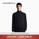 EMPORIO ARMANI/阿瑪尼官方旗艦新款男女情侶提花拉鏈開(kāi)衫衛衣夾克外套秋季 【合身版】海軍藍色 L  (推薦：150-165斤)