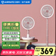 艾美特（AIRMATE）電風扇落地扇便攜小型折疊電扇小風扇廚房宿舍辦公桌面迷你無線露營戶外大風力輕音丨風扇踏青放價 7葉12寸D24粉5小時續(xù)航夜燈8檔遙控搖頭