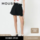 moussy 秋季女裝新款花苞腰頭剪裁設計全棉休閑短褲028GS230-0110 020黑色 S 00001