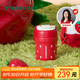 星巴克（Starbucks）雙飲口不銹鋼杯340ml(配杯套)水杯咖啡杯保溫保冷杯教師節