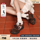 CHERY KALLY百搭休閑女鞋子厚底板鞋老錢(qián)風(fēng)德訓鞋必備女鞋松糕鞋 巖熔咖 37
