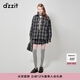 DZZIT地素短款格子半身裙秋冬甜酷少女百褶裙短裙女 深藍(lán)色 S