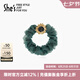 She's茜子梵高向日葵原創(chuàng)仿水晶發(fā)圈頭繩馬尾發(fā)繩頭飾女皮筋七夕節(jié)禮物 墨綠色D0