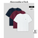 ABERCROMBIE & FITCH女裝25夏季新款美式復(fù)古經(jīng)典小麋鹿V領(lǐng)短袖3件裝T恤KI139-5706 白色(套裝多色) XXS (160/80A)