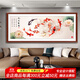 質(zhì)覺(jué)新中式九魚(yú)圖客廳裝飾畫(huà)2024新款招財牡丹荷花掛畫(huà)沙發(fā)背景墻壁畫(huà) 九魚(yú)聚財-年年有余 150*55cm【宣紙國畫(huà)+手工裝裱】 進(jìn)口實(shí)木邊框-紅木色