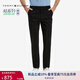 TOMMY HILFIGER【輕彈感】男商務(wù)通勤彈力斜紋修身直筒西褲長褲休閑褲J1764 黑色001 -修身版-拍大一碼 34 (2.7尺)