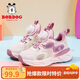 巴布豆女童鞋子春秋網(wǎng)面鞋透氣兒童運動(dòng)鞋102541005嫩粉/藕荷紫27