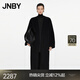 JNBY/江南布衣【100%綿羊毛】冬雙面毛呢外套大衣寬松立領(lǐng)5O0810130 001/本黑 S