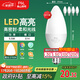 FSL佛山照明LED尖泡水晶燈泡節能燈泡5.5W小口E14黃光晶亮/星凡5只裝