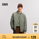 森馬棉服男冬季微皺感絎線菱格肌理外套棒球領(lǐng)棉衣潮109724112110