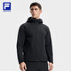 FILA 斐樂(lè )官方男士梭織外套2025冬健身運動(dòng)基礎加絨連帽上衣