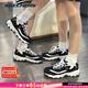 斯凱奇（Skechers）男鞋女鞋 25秋季新款透氣熊貓鞋情侶運動(dòng)鞋休閑鞋厚底老爹鞋子 情侶/黑白熊貓鞋 38.5 (女款)