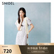 SNIDEL2025春夏新品優(yōu)雅V領(lǐng)包扣泡泡袖印花茶歇連衣裙SWFO252301 紫色 M (1)