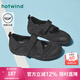 熱風(fēng)（Hotwind）【商場同款】運動瑪麗珍鞋25年春季新款女士輕便透氣外穿平底單鞋 01黑色（H09W25115） 38