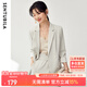 尚都比拉面試小西裝女外套2025春裝新款職業(yè)裝套氣質(zhì)簡(jiǎn)約風(fēng)休閑通勤小西服 云白西裝外套 M