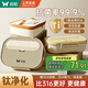 雙槍（Suncha）鈦健康不銹鋼飯盒學(xué)生上班族可微波爐餐盒比316好1.5L配保溫袋