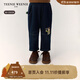 Teenie Weenie Kids小熊童裝25年新秋冬男寶寶銀狐絨仿牛仔休閑褲 藍(lán)色 110 cm