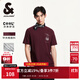 杰克·瓊斯（JACK&JONES）25年衣服男裝短袖t恤男士夏季【涼感】華夫格潮流3D印花高端半袖 E16酒紅色 S