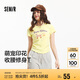 森馬（Semir）短袖t恤女短款圓領(lǐng)修身上衣2025夏季萌寵印花套頭衫109325100027