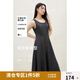 獨束大碼女裝黃金比例分割顯瘦U領(lǐng)背心2025春裝無袖雙色內(nèi)搭裙子 熔巖灰 2XL (尺碼：4) 拍前和客服確認尺碼