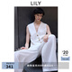 LILY2025夏新款萊賽爾亞麻垂感老錢(qián)風(fēng)寬松百搭通勤休閑褲闊腿褲女 601白色 M