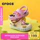 卡駱馳crocs貝雅卡駱班兒童洞洞鞋沙灘鞋男女童包頭拖鞋/207018/207019 芭蕾粉/糖果粉-6TG 35 (215mm)