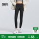 森馬（Semir）休閑褲女高彈收腹緊身打底褲2025春黑色隨心裁九分褲109125127001