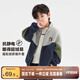 左西男童搖粒絨外套2025春秋季兒童抓絨衣中大童秋裝上衣 藏青色 140