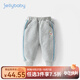 JELLYBABY兒童棉褲冬季加厚女童冬褲嬰兒冬裝男童秋冬寶寶加絨褲子 花灰 90CM