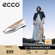 愛步（ECCO）七夕禮物 芭蕾舞鞋 百搭圓頭羊皮單鞋通勤淺口女鞋 舞悅234323 銀色23432301682 36