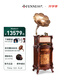 梵尼詩(shī)65S不了琴HiFi留聲機大喇叭經(jīng)典老式LP黑膠唱片機藍牙音響留聲機茶褐色（渦輪HiFi+銅喇叭）