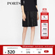 PORTS寶姿 女裝優(yōu)雅黑白撞色拼接半身裙LA8K247FXX001 黑色混色 M