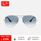 雷朋（RayBan）男女款墨鏡飛行員形蛤蟆鏡駕駛防風(fēng)眼鏡漸變色鏡片0RB3025可定制 003/3F銀色鏡框淺藍(lán)色漸變鏡片 尺寸58