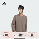 adidas休閑寬松舒適抓絨圓領(lǐng)衛(wèi)衣套頭衫男女阿迪達(dá)斯官方輕運(yùn)動(dòng)   巖層深土地棕/黑色   M