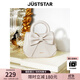 歐時(shí)納（JUST STAR）2025新款包包女包單肩斜挎包女小眾百搭手提包送女友老婆七夕禮物 清新白【蝴蝶結甜心包】