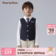PawinPaw【商場(chǎng)同款】卡通小熊童裝25年春夏新款男童西服馬甲背心 Navy藏青色/59 140