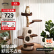 獸牌樹(shù)屋貓爬架大型貓樹(shù)貓窩一體實(shí)木貓抓柱小戶(hù)型貓架子豪華貓屋暖冬 樹(shù)屋貓爬架【經(jīng)典色】