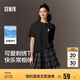 森馬（Semir）迪士尼短袖t恤女中長(zhǎng)款寬松圓領(lǐng)上衣25夏涼感打底衫109325100025