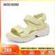 斯凱奇（SKECHERS）涼鞋秋季女鞋厚底休閑運動(dòng)涼拖鞋外穿軟底沙灘鞋溯溪鞋163542