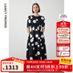 朗姿【Basic衣櫥】小香風法式赫本風波點裙子女夏新款連衣裙 本白色 M