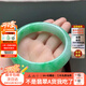 翡笙坊 翡翠玉手鐲天然緬甸A貨冰糯種淺綠飄花玉手鐲送女友媽媽老婆禮物 飄綠 56-57（贈(zèng)送平安扣+鑒定證書(shū)）