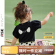 ASK JUNIOR女童短袖T恤夏裝新品小童背后小翅膀休閑純棉打底衫 黑色 110 