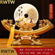 RWTW平安扣玉石擺件辦公室客廳玄關貔貅裝飾公司喬遷開業(yè)禮品 大號 長43.2寬12.3高26.cm