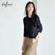 伊芙麗蔣欣代言圓領(lǐng)單排金屬扣純羊毛針織開(kāi)衫百搭舒適女外套2025秋裝 藏青 圓領(lǐng)開(kāi)衫 M 105-115斤
