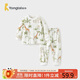 童泰（TONGTAI）嬰兒套裝四季純棉寶寶衣服男女童家居服內(nèi)衣上衣褲子綠色90碼